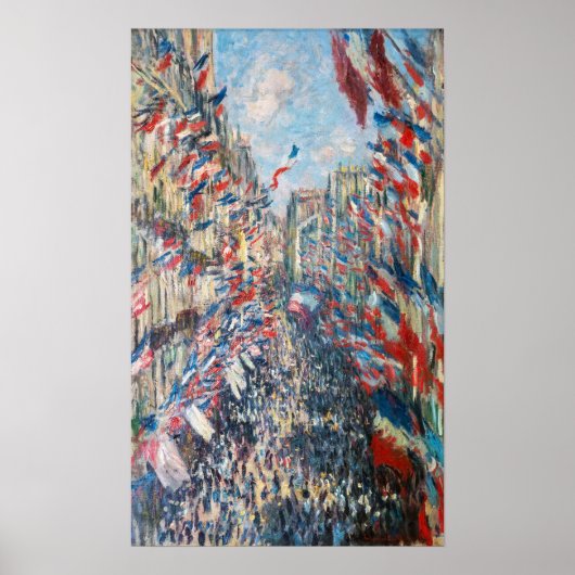 Claude Monet - La Rue Montorgueil - Parijs Poster (Voorkant)