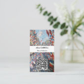 Claude Monet - La Rue Montorgueil, Parijs - QR Cod Visitekaartje (Staand voorkant)