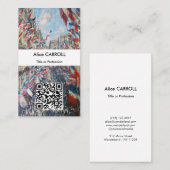 Claude Monet - La Rue Montorgueil, Parijs - QR Cod Visitekaartje (Voorkant / Achterkant)