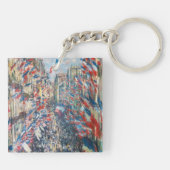 Claude Monet - La Rue Montorgueil - Parijs Sleutelhanger (Achterkant)