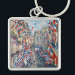 Claude Monet - La Rue Montorgueil - Parijs Sleutelhanger<br><div class="desc">La Rue Montorgueil a Paris fete du 30 juin 1878. Door Claude Monet in 1878.</div>