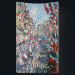 Claude Monet - La Rue Montorgueil - Parijs Spandoek<br><div class="desc">La Rue Montorgueil a Paris fete du 30 juin 1878. Door Claude Monet in 1878.</div>