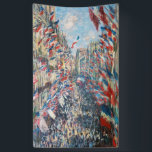 Claude Monet - La Rue Montorgueil - Parijs Spandoek<br><div class="desc">La Rue Montorgueil a Paris fete du 30 juin 1878. Door Claude Monet in 1878.</div>