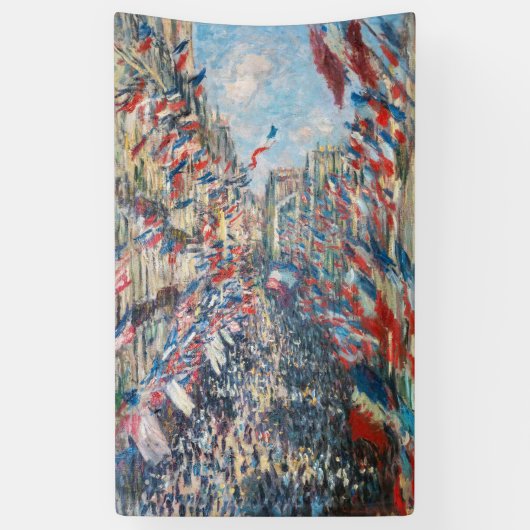 Claude Monet - La Rue Montorgueil - Parijs Spandoek (Verticaal)