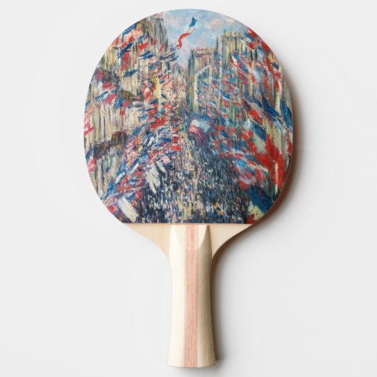 Claude Monet - La Rue Montorgueil - Parijs Tafeltennisbatje (Achterkant)