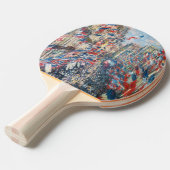 Claude Monet - La Rue Montorgueil - Parijs Tafeltennisbatje (Voorkant Gekanteld)
