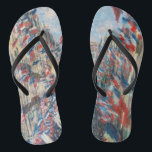 Claude Monet - La Rue Montorgueil - Parijs Teenslippers<br><div class="desc">La Rue Montorgueil à Paris fete du 30 juin 1878. Door Claude Monet in 1878.</div>