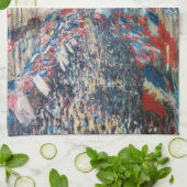 Claude Monet - La Rue Montorgueil - Parijs Theedoek (Gevouwen)