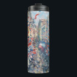 Claude Monet - La Rue Montorgueil - Parijs Thermosbeker<br><div class="desc">La Rue Montorgueil a Paris fete du 30 juin 1878. Door Claude Monet in 1878.</div>