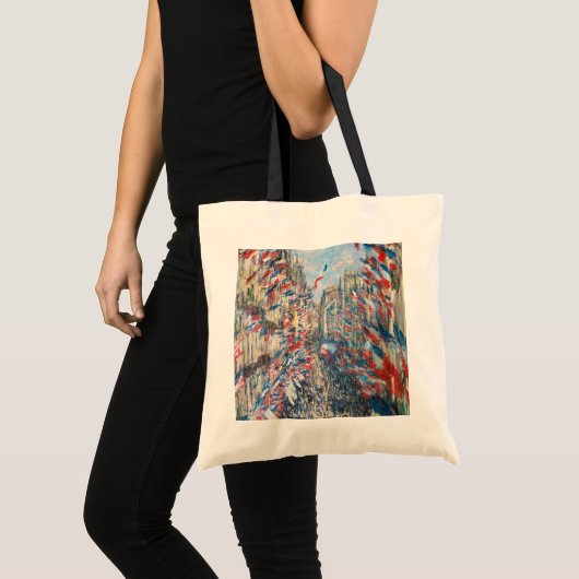 Claude Monet - La Rue Montorgueil - Parijs Tote Bag (Voorkant (product))