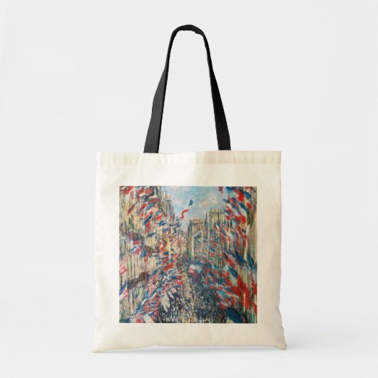 Claude Monet - La Rue Montorgueil - Parijs Tote Bag (Voorkant)