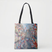 Claude Monet - La Rue Montorgueil - Parijs Tote Bag (Voorkant)