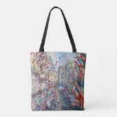 Claude Monet - La Rue Montorgueil - Parijs Tote Bag (Achterkant)
