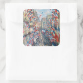 Claude Monet - La Rue Montorgueil - Parijs Vierkante Sticker (Tas)
