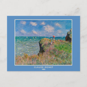 Claude Monet, Landscape 'Cliff Walk at Pourville' Briefkaart