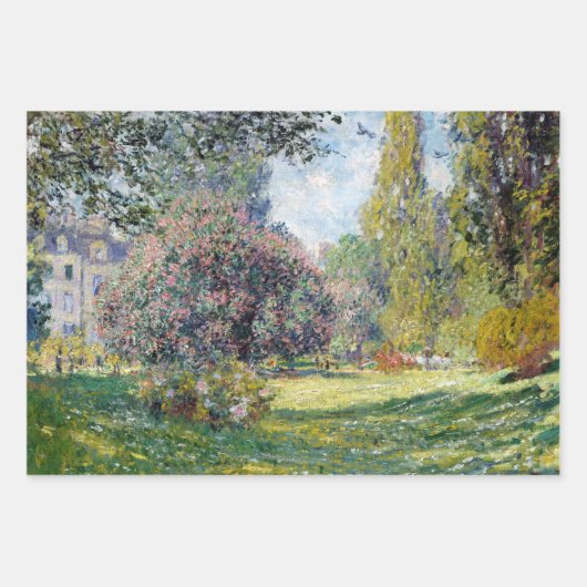 Claude Monet Landscape The Parc Monceau Poster Inpakpapier Vel (Voorkant 2)