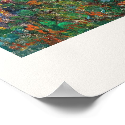 Claude Monet Landschap Bloemenbedden bij Vetheuil Poster (Hoek)