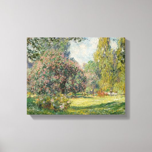 Claude Monet - Landschap: De Parc Monceau Canvas Afdruk (Voorkant)
