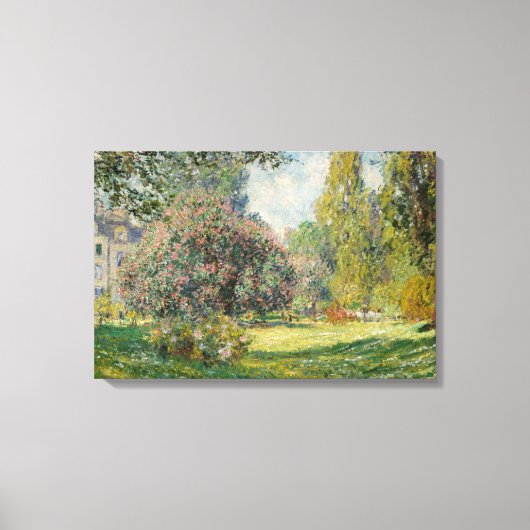 Claude Monet - Landschap: De Parc Monceau Canvas Afdruk (Voorkant)
