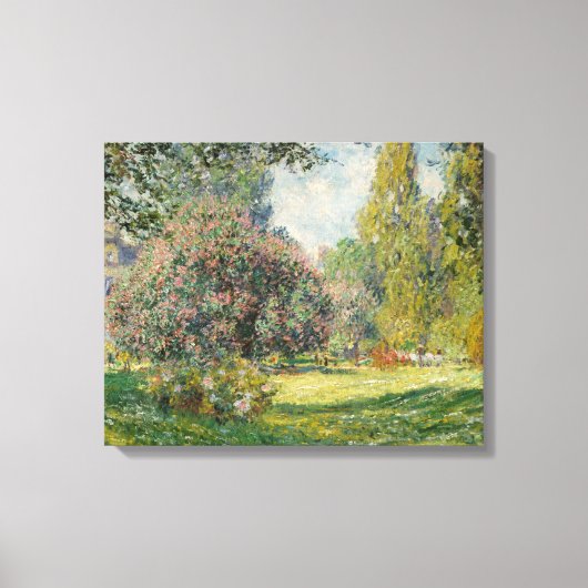 Claude Monet - Landschap: De Parc Monceau Canvas Afdruk (Voorkant)