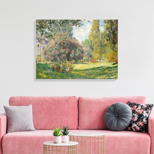 Claude Monet | Landschap: de Parc Monceau Canvas Afdruk (Insitu (Woonkamer))