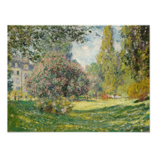 Claude Monet - Landschap: De Parc Monceau Foto Afdruk