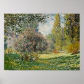Claude Monet | Landschap: de Parc Monceau Poster (Voorkant)