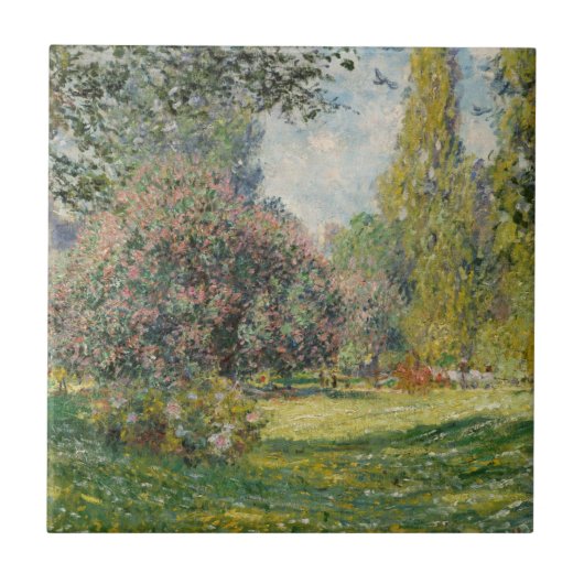 Claude Monet | Landschap: De Parc Monceau Tegeltje (Voorkant)