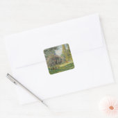 Claude Monet | Landschap: De Parc Monceau Vierkante Sticker (Envelop)
