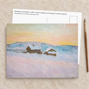 Claude Monet - Landschap in Noorwegen, Blauwe Huiz Briefkaart
