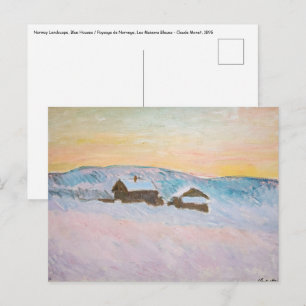 Claude Monet - Landschap in Noorwegen, Blauwe Huiz Briefkaart
