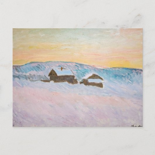 Claude Monet - Landschap in Noorwegen, Blauwe Huiz Briefkaart (Voorkant)