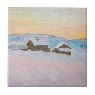 Claude Monet - Landschap in Noorwegen, Blauwe Huiz Tegeltje