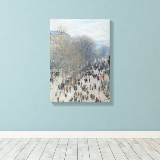 Claude Monet – Le Boulevard des Capucines – 1873 Canvas Afdruk (Insitu (Houten vloer))