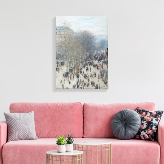 Claude Monet – Le Boulevard des Capucines – 1873 Canvas Afdruk (Insitu (Woonkamer))