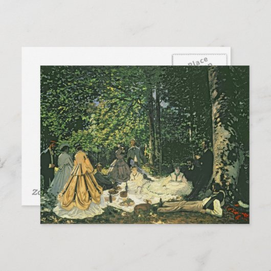 Claude Monet | Le Dejeuner sur l'Herbe, 1865-1866 Briefkaart (Voorkant / Achterkant)