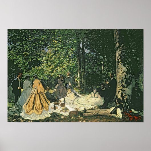 Claude Monet | Le Dejeuner sur l'Herbe, 1865-1866 Poster (Voorkant)