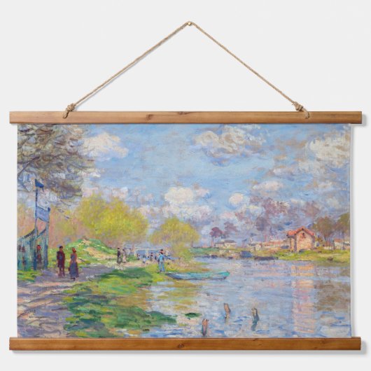 Claude Monet - Lente aan de Seine Hangend Wandkleed (Voorkant)