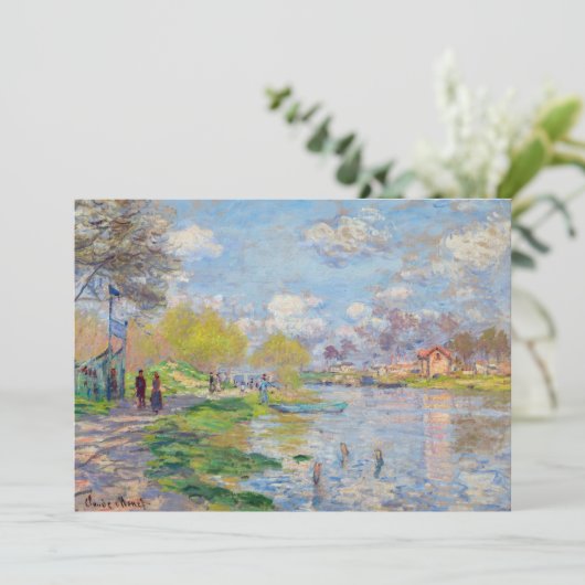 Claude Monet - Lente aan de Seine Kaart (Staand voorkant)