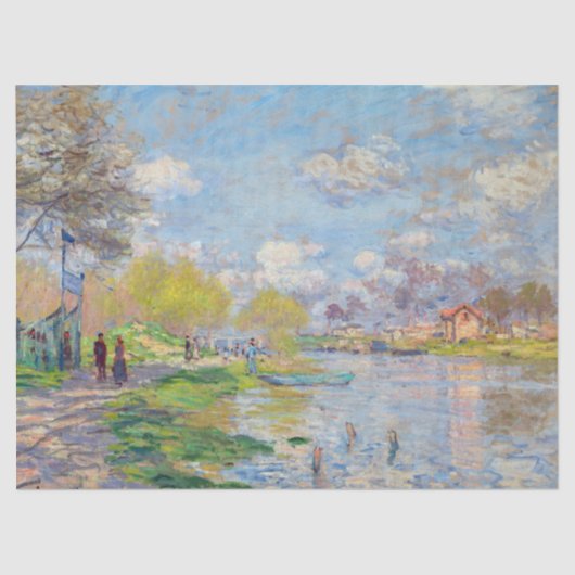 Claude Monet - Lente aan de Seine Tissuepapier (Voorkant)