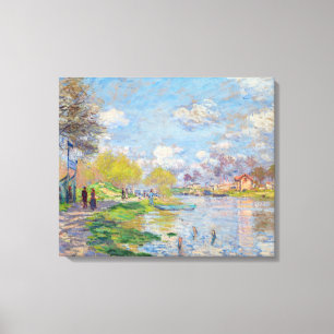 Claude Monet - Lente bij de Seine Canvas Afdruk
