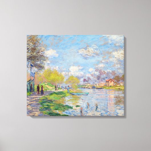 Claude Monet - Lente bij de Seine Canvas Afdruk (Voorkant)