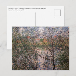 Claude Monet - Lente door de takken Briefkaart
