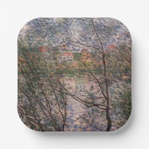 Claude Monet - Lente door de takken Papieren Bordje