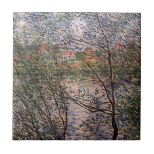 Claude Monet - Lente door de takken Tegeltje