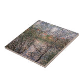 Claude Monet - Lente door de takken Tegeltje (Zijkant)