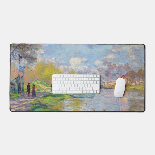 Claude Monet - Lente van de Seine Bureaumat (Keyboard & Muis)