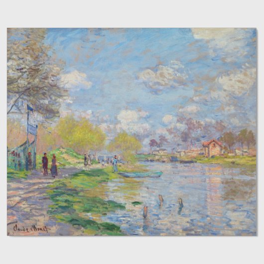 Claude Monet - Lente van de Seine Cadeaupapier (Vlak)