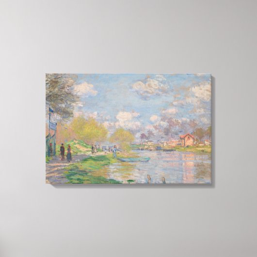 Claude Monet - Lente van de Seine Canvas Afdruk (Voorkant)