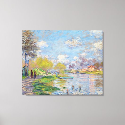 Claude Monet - Lente van de Seine Canvas Afdruk (Voorkant)
